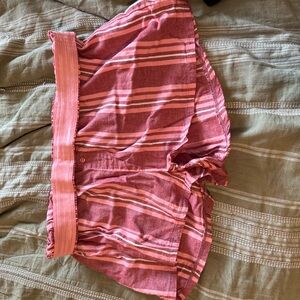 Striped Pink Women's Lounge Shorts (WORN ONCE)